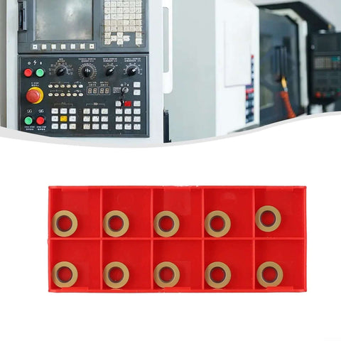 Carbide Round Milling Insert DP5320 For Steel Machining 10 Pack SRDPN Tool Holder Compatible in red packaging