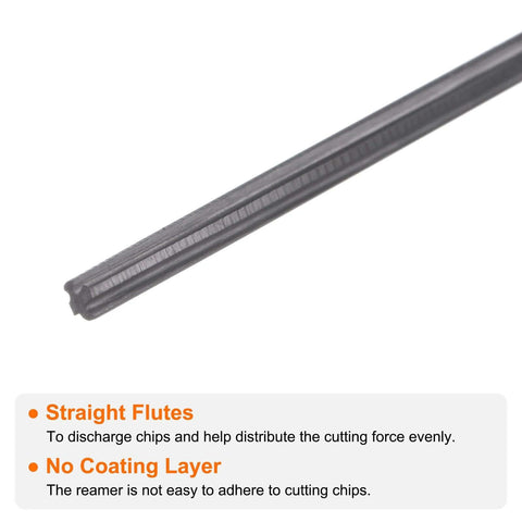Precision Carbide Chucking Reamer 0.065 Inch Straight Flute With Straight Shank for metal lathe and CNC machining centers