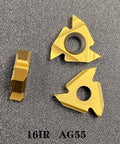 Carbide Threading Inserts 10 Pack 16IR AG55 Gold Coated For SER And SEL Threading Holders on display