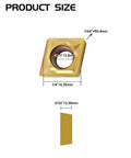 Carbide Turning Inserts Set Of 20 CCMT21.51 CCMT060204 Multilayer Coated, product size illustration showing dimensions.