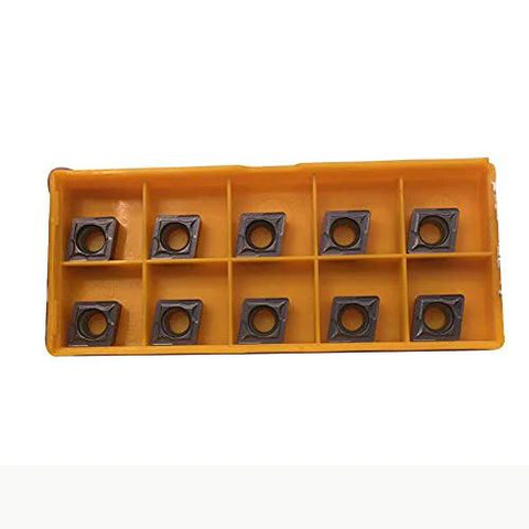10 Pack Carbide Turning Inserts For Lathe Turning Tool Holder CCMT32.52 CCMT09T308 CCMT32.51 CCMT09T304 PVD Coated shown in orange box