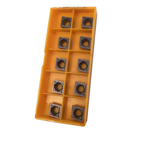 10 Pack Carbide Turning Inserts For Lathe Turning Tool Holder CCMT32.52 CCMT09T308 CCMT32.51 CCMT09T304 PVD Coated For Steel and Cast Iron