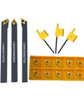 Carbide Turning Inserts Set DCMT21.51 070204 55 Degree With One Sixty Fourth Inch Radius And Three Thirty Second Inch Thick Ten Pack
