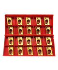 Ten Piece APMT1604 PDER Turning Inserts Tin Coated Carbide For Steel Turning And Milling Dual Edge APKT1604 Inserts In Red Box