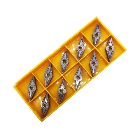 Pro Grade 10pc Set Carbide Turning Inserts VNMG331 VNMG160404 For MVJNR MVJNL MVVNN Tool Holders Ideal For Machining