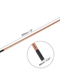 Carbon Arc Gouging Rods Set 10 Pcs 6mm X 305mm Copper Graphite Coated Welding Electrodes displayed with dimensions