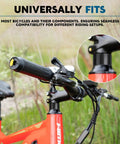 Carbon Fiber Bike Headset Spacers For One And One Eighth Inch Steerer Tube, installed on a red bicycle handlebar for precise height adjustment