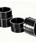 Carbon Fiber Bike Headset Spacers For One And One Eighth Inch Steerer Tube Seven Sizes shown in stack