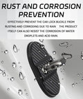Carbon Fiber Look Car Door Latch Cover Kit, Rustproof Strike Protector, Silencer And Vibration Dampening Shield, water-resistant.