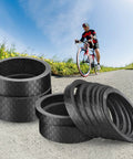 Eleven Piece Carbon Fiber Headset Spacers For One And One Eighth Inch Stems Matte Finish Precision Engineered For MTB And Road Bikes