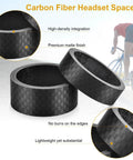 Eleven Piece Carbon Fiber Headset Spacers For One And One Eighth Inch Stems Matte Finish Precision Engineered For MTB And Road Bikes