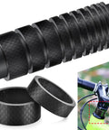 Eleven Piece Carbon Fiber Headset Spacers For One And One Eighth Inch Stems Matte Finish Precision Engineered For MTB And Road Bikes