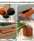 Carbon Fiber PETG Filament 1.75mm Matte Orange 1Kg for 3D Printing showing applications like lamps, drawers, handles, and planters.