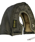 Premium T4 Turbo Blanket Heat Shield Cover Wrap with Carbon Fiber for T4 Turbocharger, includes Locking Springs