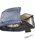 Premium T4 Turbo Blanket Heat Shield Cover Wrap With Locking Springs For T4 Turbocharger, carbon fiber and silica blend