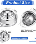 60 Pcs 1 Inch Roller Ball Transfer Bearings Carbon Steel Round Ball Units for Conveyors Furniture Tables