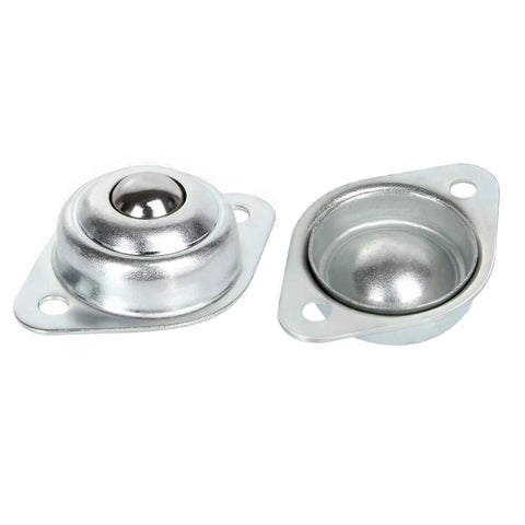 ✝️ 16 Pack 1/2" Roller Ball Transfer Bearings, Carbon Steel Ball Transfer Unit Swivel Ball Caster Roller Transfers, front and base view