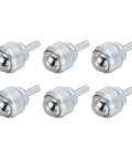 Set of 6 Roller Ball Transfer Bearings, 3/4 Inch, with 23x23 mm base, carbon steel for smooth furniture and conveyor movement.