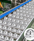 Conveyor line with 60 Pcs 1 Inch Roller Ball Transfer Bearings Carbon Steel Round Ball Units for Conveyors Furniture Tables Workbenches