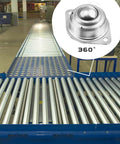 40 Pcs 1 Inch Carbon Steel Round Ball Transfer Units Universal Ball Casters for Conveyors Roller Stands and Transmission Systems