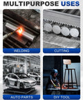 Multipurpose uses of Two 12 Inch Long 1 Inch Diameter 1018 Carbon Steel Bars Cold Rolled For Metalworking in welding, cutting, auto parts.