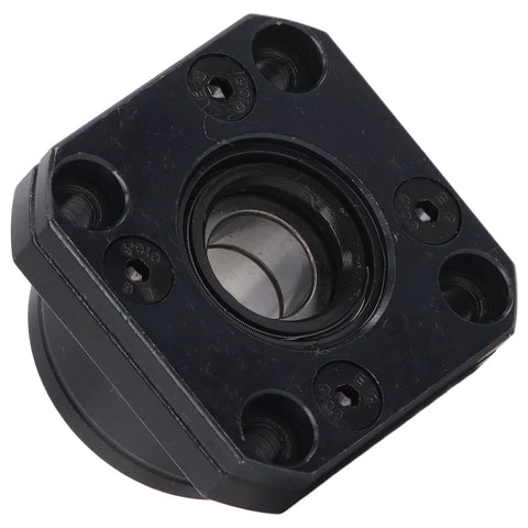 Ball Screw End Support Bearing Block Carbon Steel 12mm Inner Diameter For SFU1604 SFU1605 SFU1610, black finish