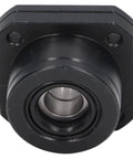 Front view of Ball Screw End Support Bearing Block Carbon Steel 12mm Inner Diameter for SFU1604 SFU1605 SFU1610 with black finish