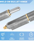 Close-up of 4 Pcs 4 Inch BBQ Smoker Bullet Weld On Hinges Heavy Duty Weldable Carbon Steel Barrel Hinges with smooth rotation