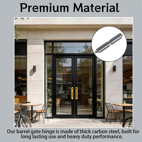 12 Pcs 4 Inch BBQ Smoker Bullet Weld On Bullet Hinges Heavy Duty Weldable Barrel Hinges Detachable Carbon Steel For Gate Door Trailer Ramp And Metal Swing Doors High Strength Construction For Outdoor Grills Barbecue Smokers, premium material inset over glass door cafe entry