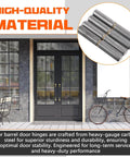 30 Pack Weld On Bullet Hinges 2-1/2 X 3/8 Inch Heavy Duty Carbon Steel Detachable Gate Hinges For Swing Doors displayed with doors