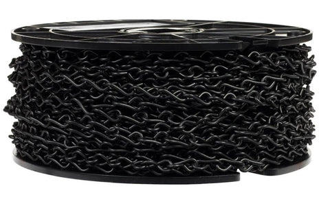14 in. Single Jack Carbon Steel Chain 5/64 in. Dia. x 190 ft. coil for smooth mechanical alignment.