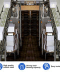 Conveyor system with 60 Pcs 1 Inch Roller Ball Transfer Bearings Carbon Steel Round Ball Units, boxes in transit