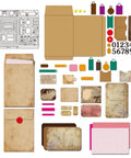 Pro Grade File Pocket Metal Die Cuts Set For Card Making And Scrapbooking, 0.8mm Carbon Steel Embossing Dies With Letters, Numbers, Pockets And Pendants.