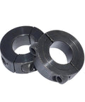 Two Piece Clamping Shaft Collar Three Quarters Inch Double Split Set Screw Style Carbon Steel Bore Three Quarters Inch Oxide Finish