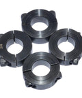 Four two-piece clamping shaft collars, 3/4 inch double split, set screw style carbon steel, for machinery and industrial use by KZNANZN.