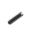 Dowel Pin Set One Point Seven Millimeter By Eight Millimeter Carbon Steel Split Spring Roll Shelf Support Pin, black, on white background