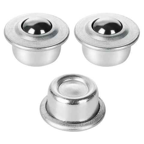 20 Pcs 5/8 Inch Roller Drop In Ball Transfer Bearings Carbon Steel Round Ball Units for Conveyors Roller Stands and Transmission Systems