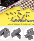 Pro Grade Carbon Steel Round Ended Feather Key Set Kit With 140Pcs In 16 Sizes 3mm 4mm 5mm 6mm Keystock Key Stock