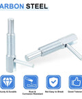 Two Pack Retractable Indexing Plunger Pins M12 Thread Spring Plungers Carbon Steel Spring Loaded Latch for heavy duty use.