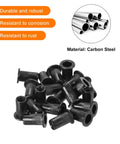 Flat Head Rivet Nuts With Knurled Body For Secure Threaded Inserts In Carbon Steel Thread Size Ten To Twenty Four Twenty Pieces Pack