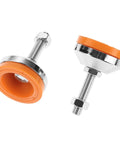 Heavy Duty Carbon Steel Leveling Feet With Anti Skid Pads 4 Pack For Furniture And Equipment M12 Thread Chrome Plated