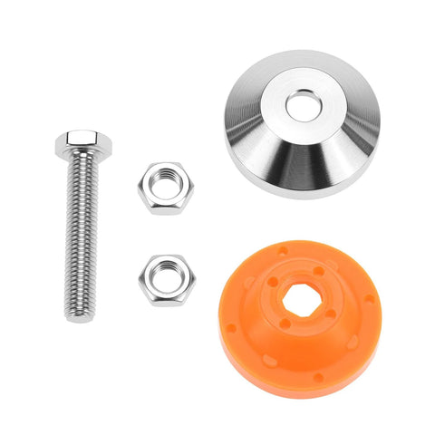 Heavy Duty Carbon Steel Leveling Feet With Anti Skid Pads 4 Pack For Furniture And Equipment M12 Thread components laid out.