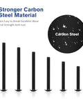 Assorted M4 Cabinet Screws Kit 25 to 50mm Black Zinc Pan Head Phillips Machine Screws 100 Pieces For Cabinet Drawers Cupboards Closets Handles Install With Upgraded Case And Built In Latch For Reliable Storage Projects display showing carbon steel material and various screw sizes