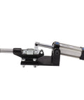 Side view of Metal Pneumatic Toggle Clamp With Auto Control Industrial Air Clamp in carbon steel for efficient production