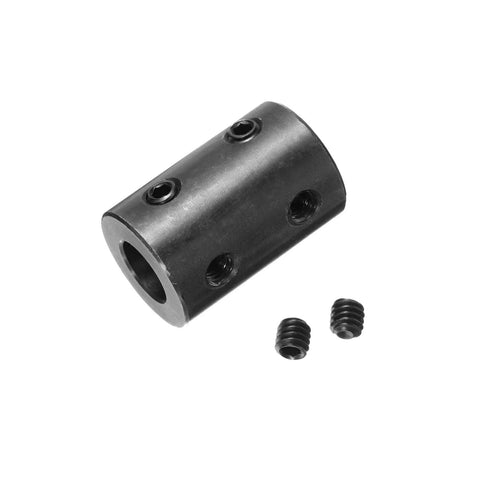Efficient rigid shaft coupling with a 0.5 in bore, 1 in OD, compact with set screws for secure torque transfer in motors, pumps, and generators.