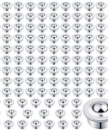 5/8" Roller Ball Transfer Bearing, 120PCS CY-15H Carbon Steel Ball Bearing Rollers, suitable for conveyors and transmissions, shown in bulk.