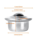 20 Pcs 5/8 Inch Roller Drop In Ball Transfer Bearings Carbon Steel Round Ball Units with measurements for conveyors