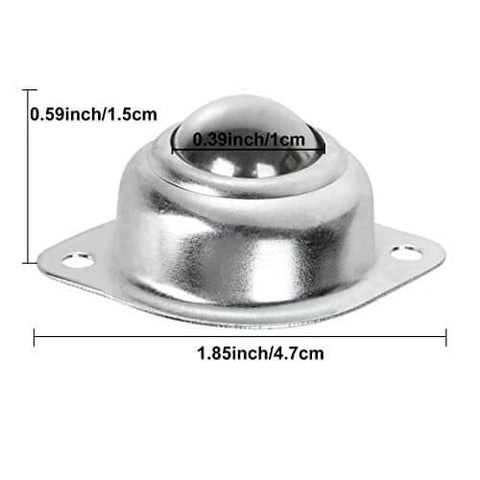 ✝️ 16 Pack 1/2" Roller Ball Transfer Bearings, Carbon Steel Ball Transfer Unit Swivel Ball Caster Roller Transfer with dimensions