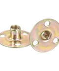1/4-20 Brad Hole Tee Nut Set, 20 Pieces, Carbon Steel Round Base Screw-In T Nuts, Flange Style Female Thread Insert Nuts