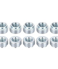 Self Clinching Rivet Nut Fastener 100 Pack With One Quarter Twenty Threads And Quarter Inch Length Silver Carbon Steel For Construction Industry Use Durable Pressure Riveting Nut For Mounting Plates And Built For Heavy Duty Jobs On Tough Job Sites - top view